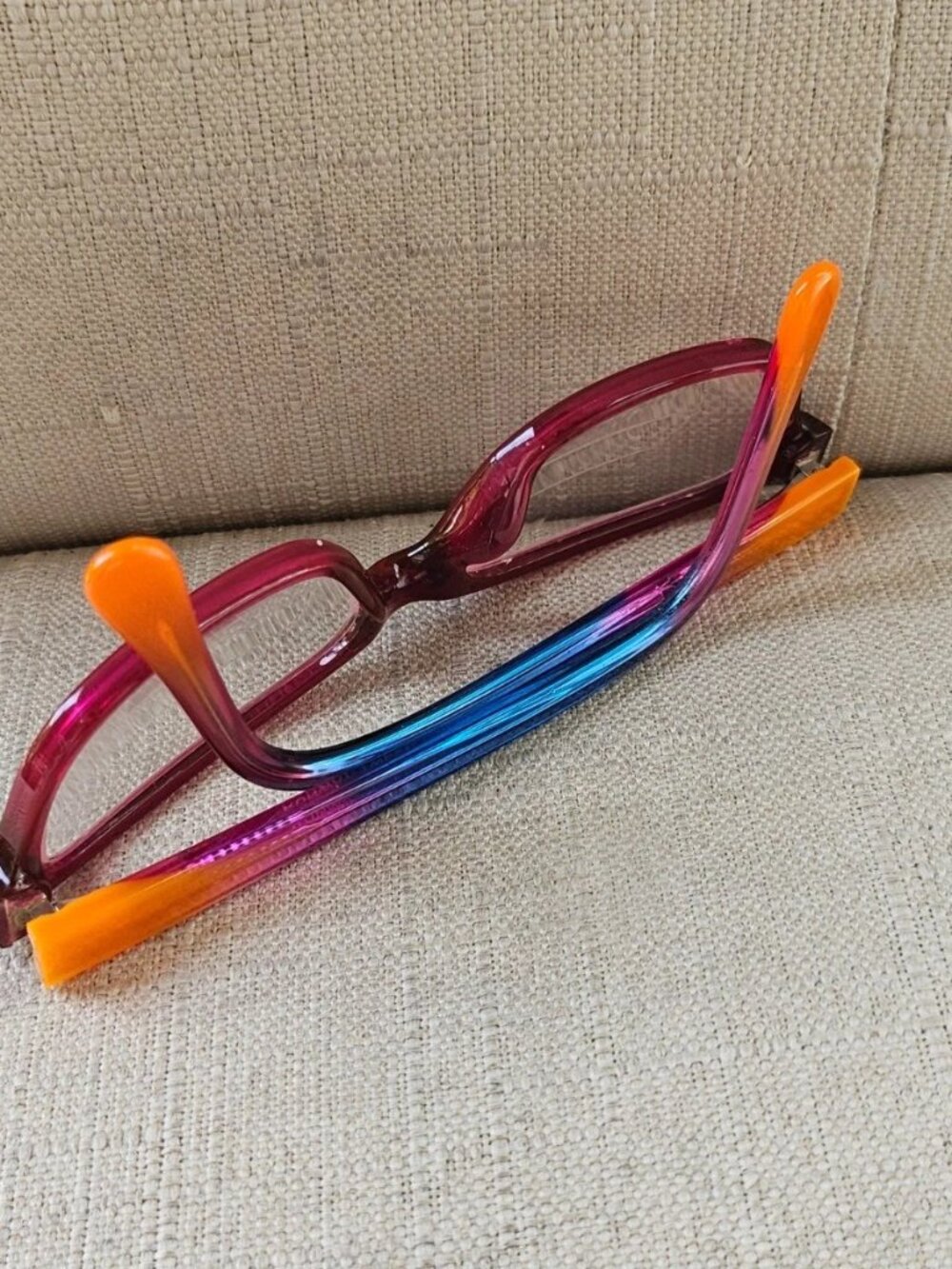 Runway Tween Women Eyeglasses Frame Pink Eyewear Multi Color Temple Glasses - Picture 5 of 12